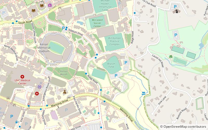 University of North Carolina location map