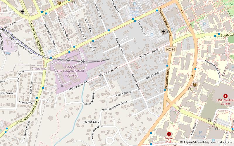 West Chapel Hill Historic District location map