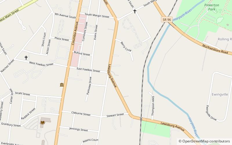 Lewisburg Avenue Historic District location map
