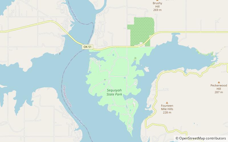Sequoyah State Park location map