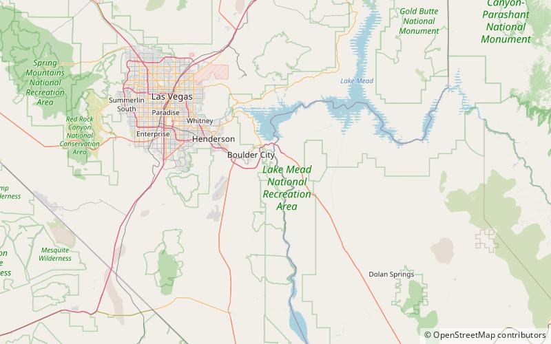 black canyon wilderness lake mead national recreation area location map