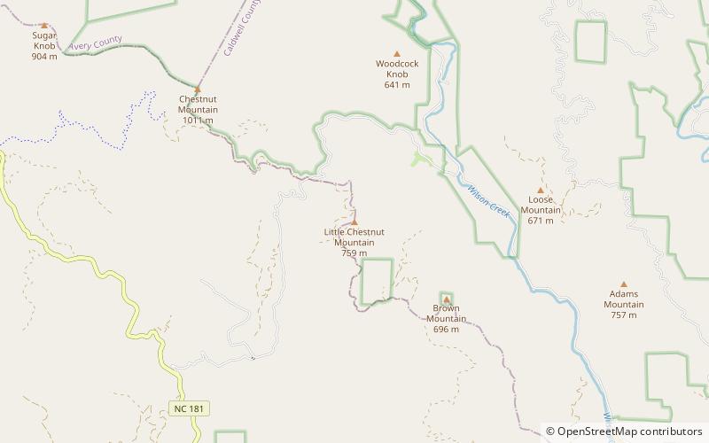 Little Chestnut Mountain location map