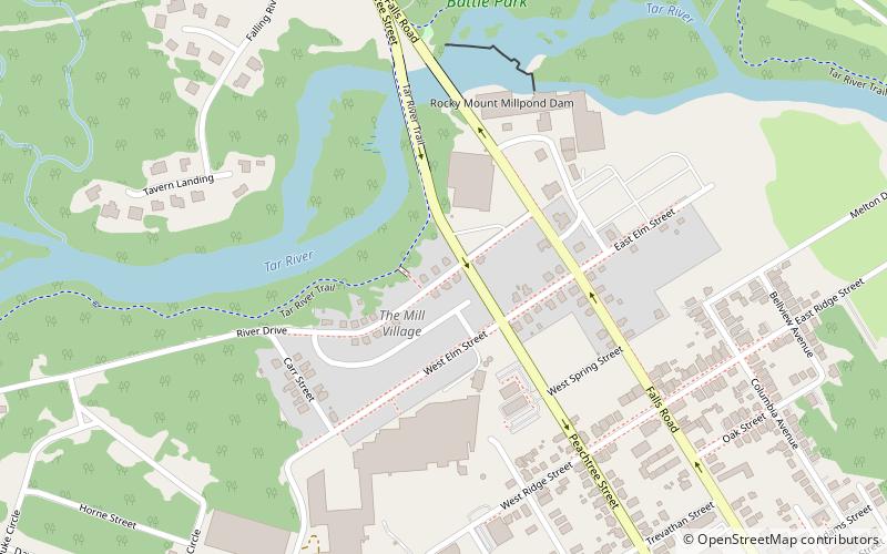 Rocky Mount Mills Village Historic District location map