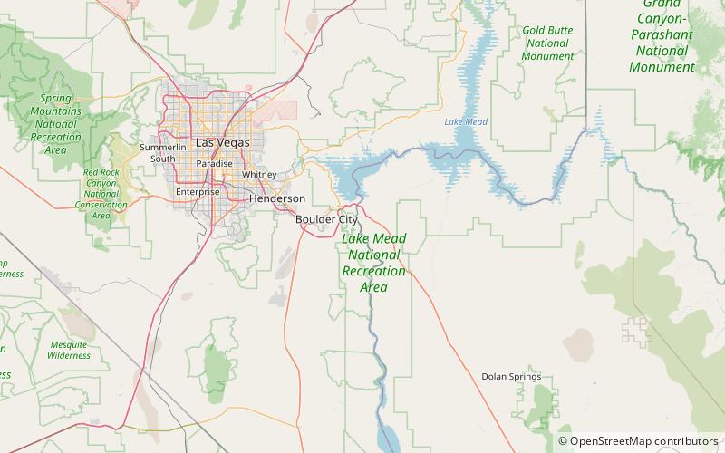 arizona hot springs lake mead national recreation area location map
