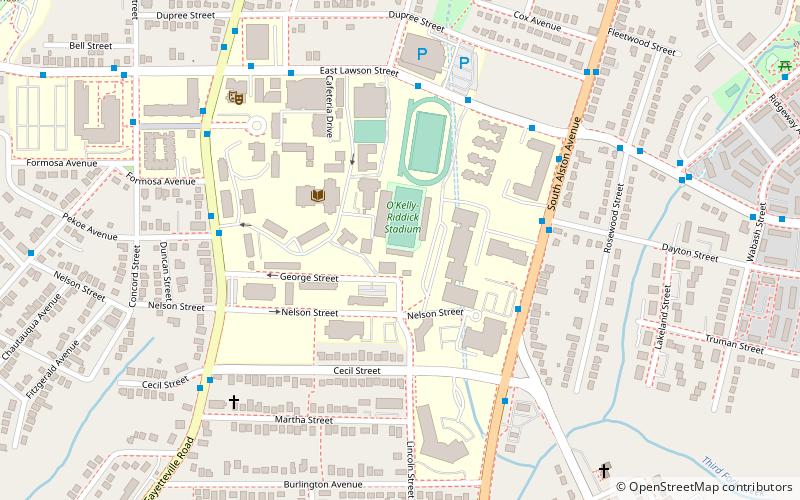 O'Kelly–Riddick Stadium location map