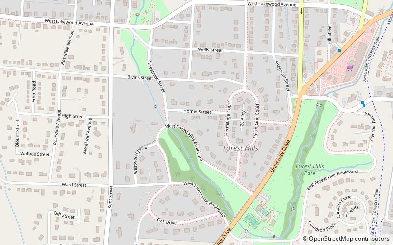 Forest Hills Historic District location map