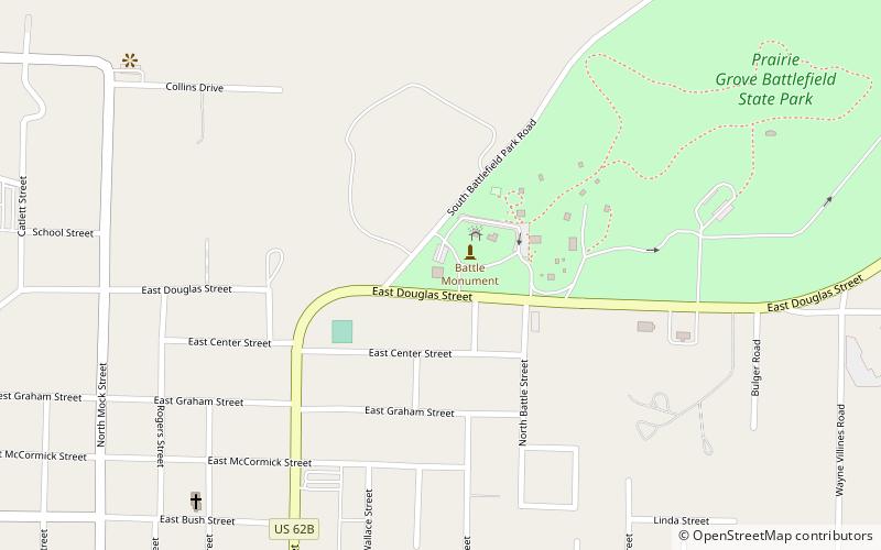 Prairie Grove Battlefield State Park location map