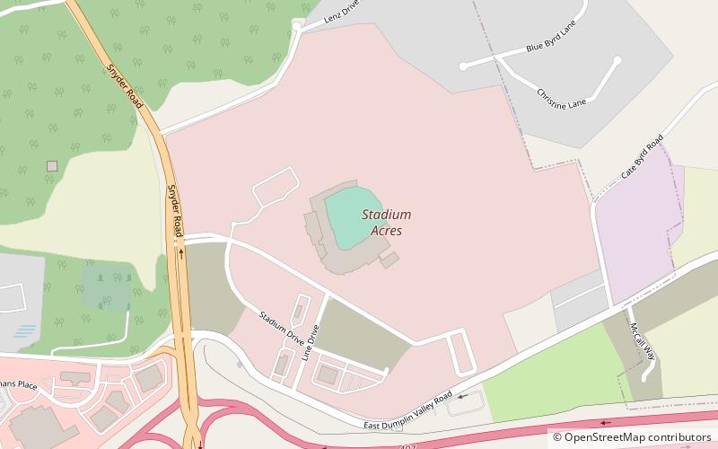 Smokies Stadium location map