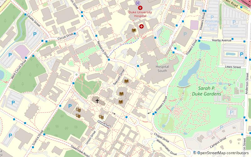 Duke University Libraries location map