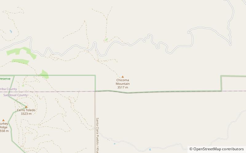 Chicoma Mountain location map