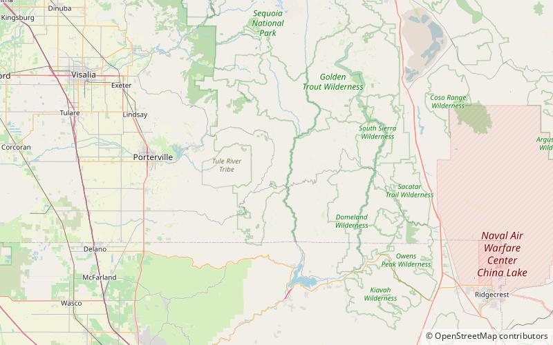 sentinel peak sequoia national forest location map