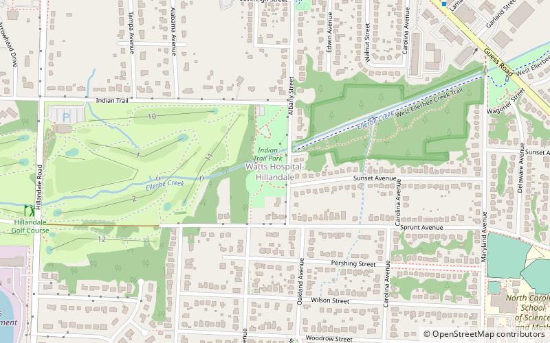 Watts–Hillandale Historic District location map