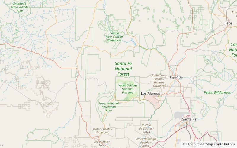 cerro pelon ranch foret nationale de santa fe location map