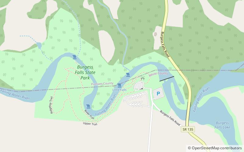 Burgess Falls location map