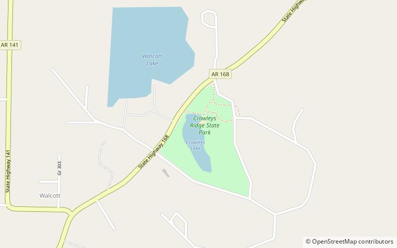Crowley Ridge State Park location map