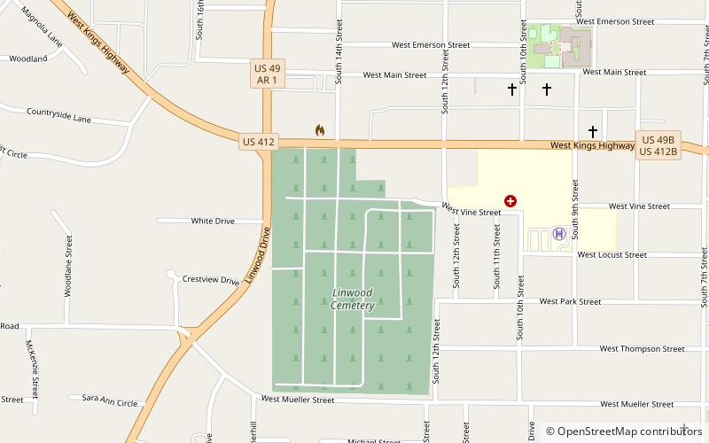 Linwood Mausoleum location map