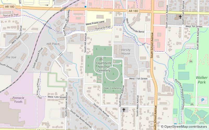 Cimetière national de Fayetteville location map