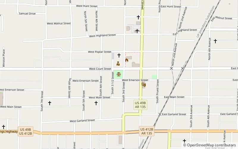 Greene County Courthouse location map