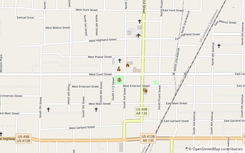 Paragould War Memorial location map