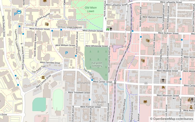 Evergreen Cemetery location map