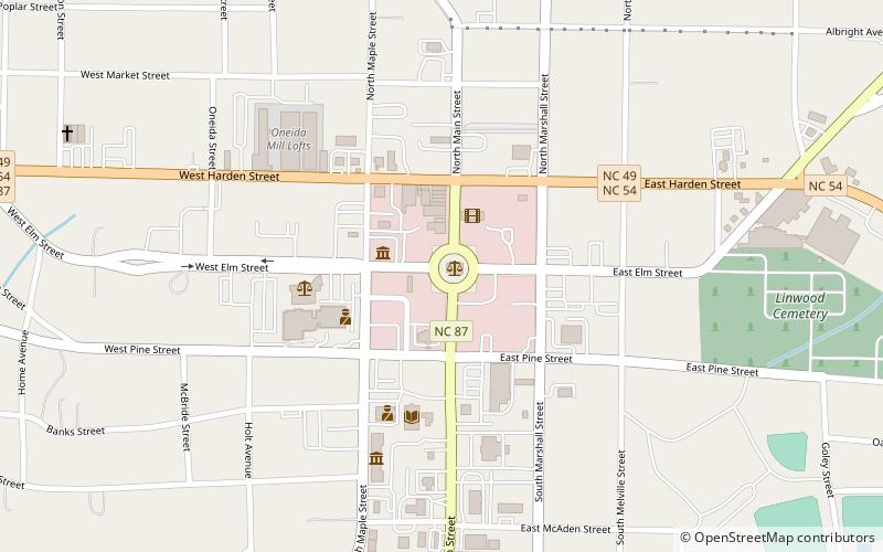 Alamance Arts location map