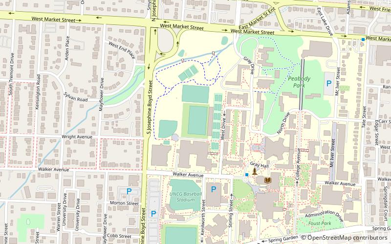 UNCG Soccer Stadium location map