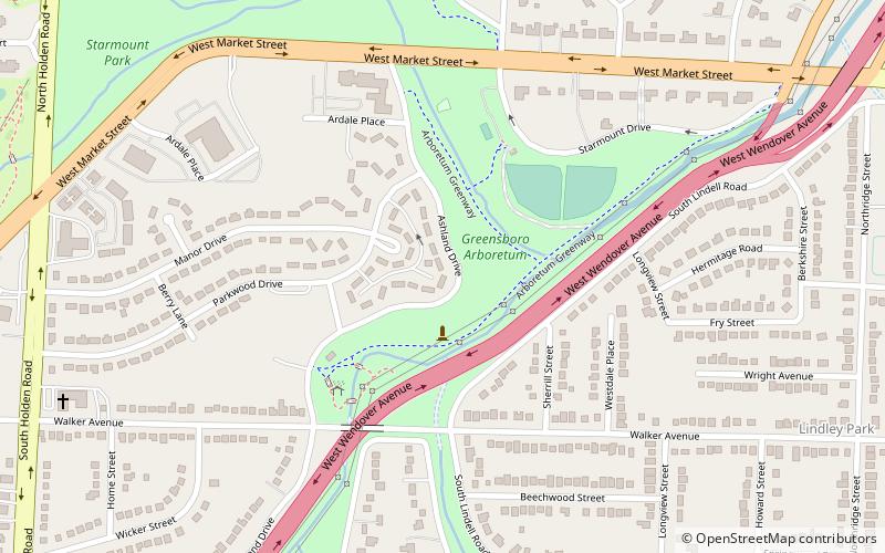 Greensboro Arboretum location map