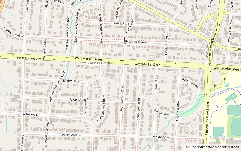 Sunset Hills Historic District location map
