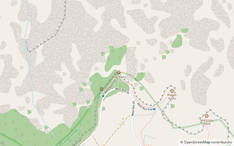 hopi point park narodowy wielkiego kanionu location map
