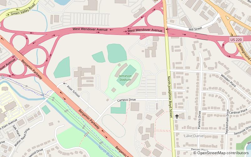 Jamieson Stadium location map