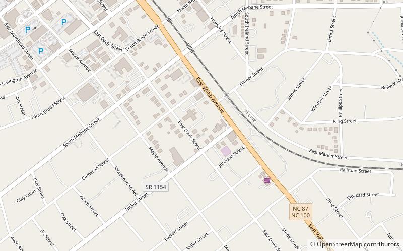 East Davis Street Historic District location map