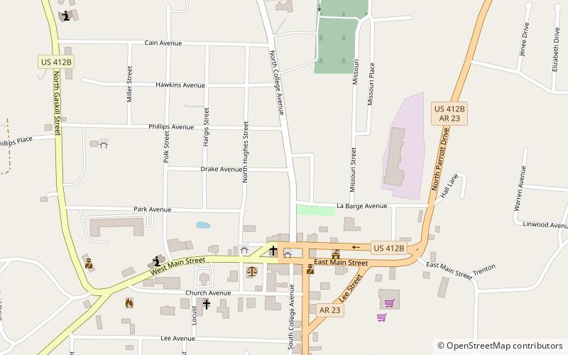 Huntsville Commercial Historic District location map