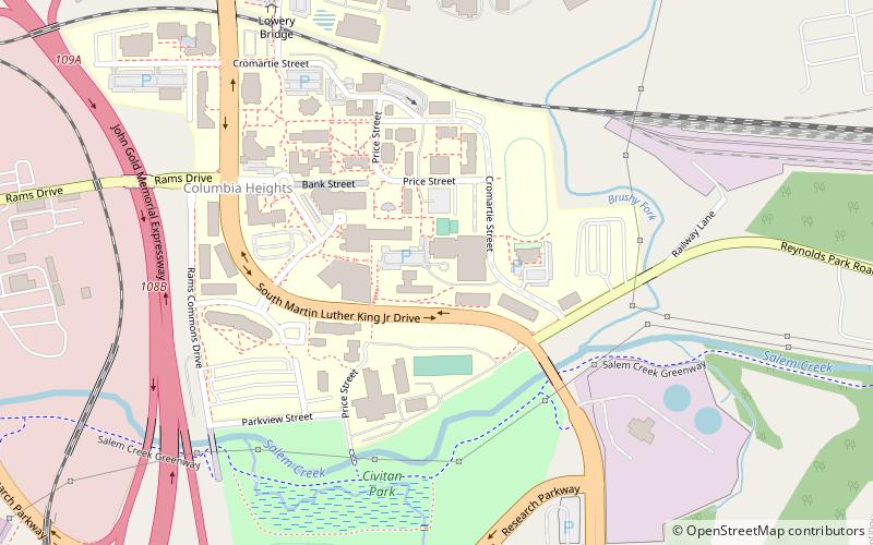 C. E. Gaines Center location map