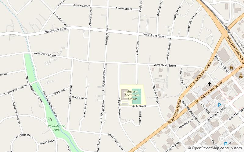 West Davis Street–Fountain Place Historic District location map