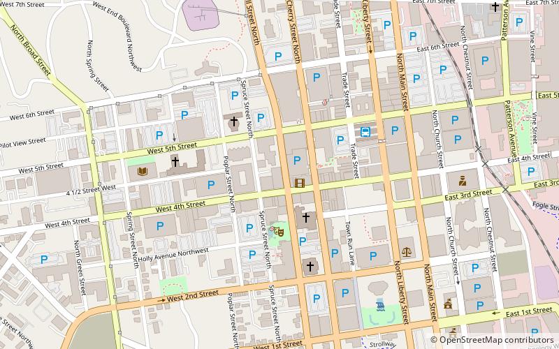 stevens center winston salem location map