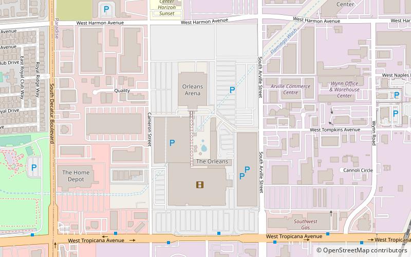 Orleans hotel-casino location map