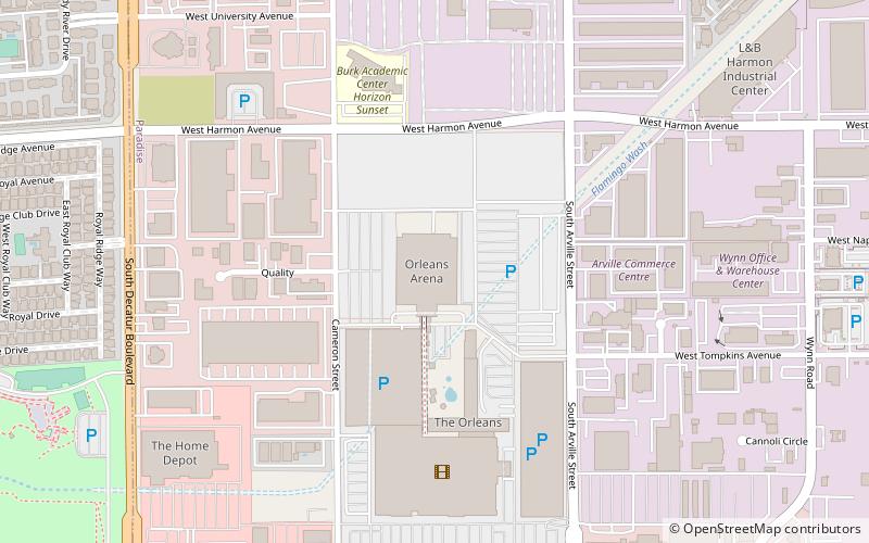 Orleans Arena location map