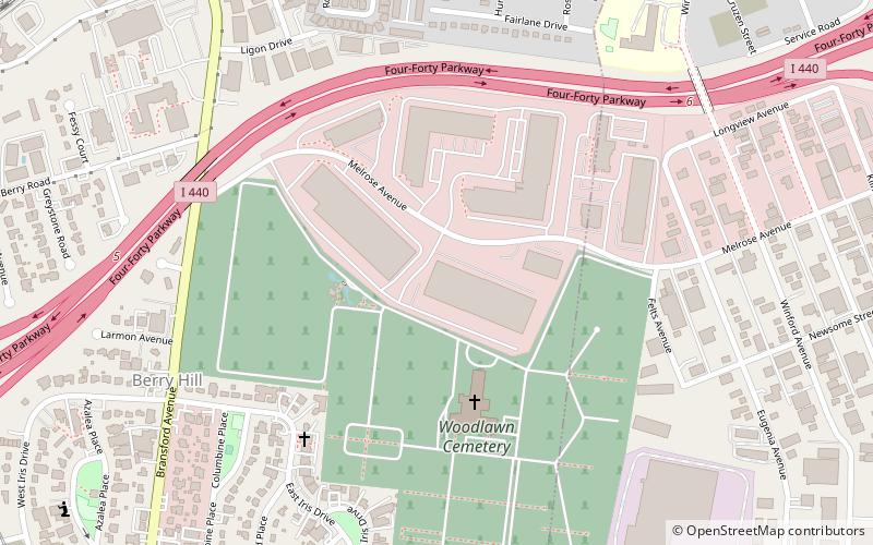 Woodlawn Memorial Park Cemetery location map