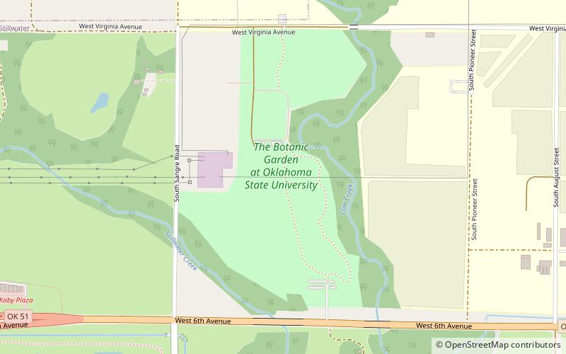 The Botanic Garden at Oklahoma State University location map