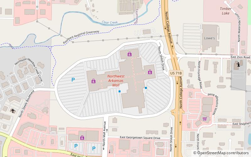 Northwest Arkansas Mall location map