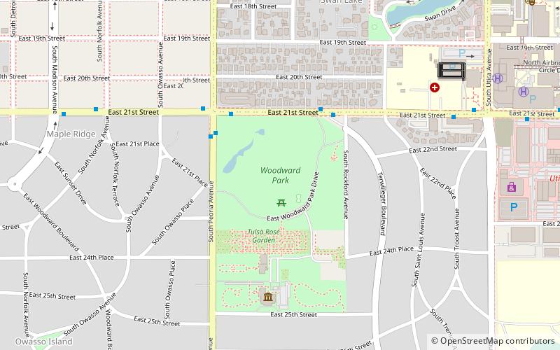 Woodward Park location map