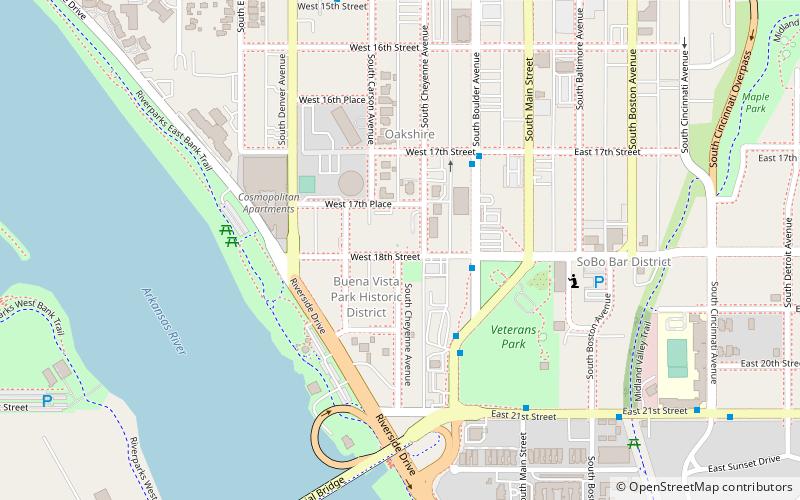 Creek Council Oak Tree location map