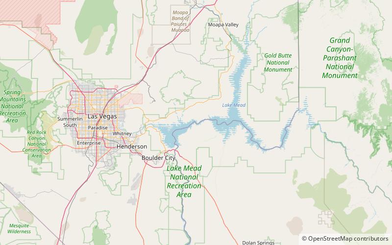 boulder canyon lake mead national recreation area location map