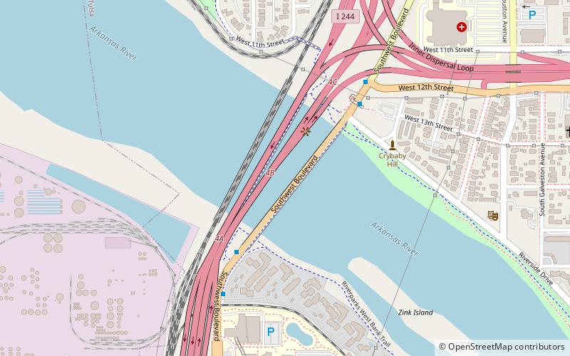 11th Street Bridge location map