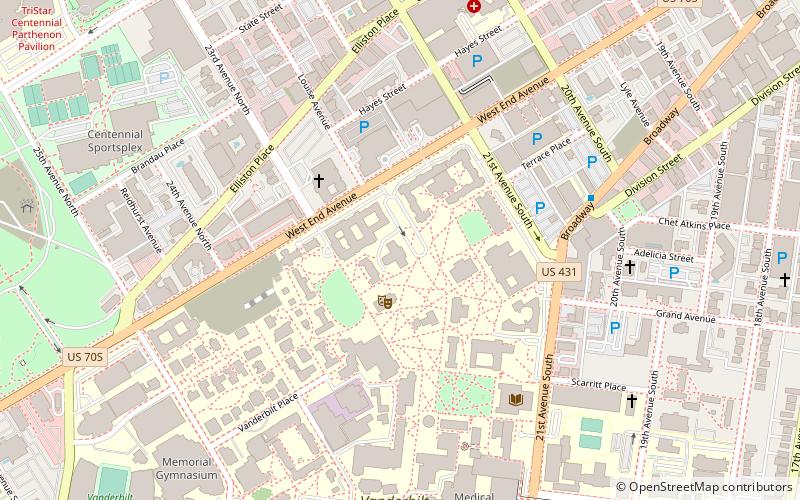 Vanderbilt University location map