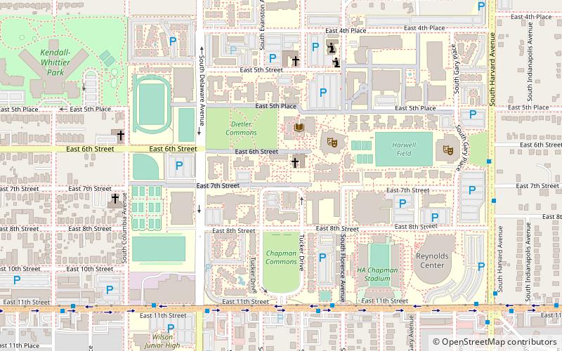 University of Tulsa location map