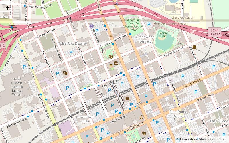 Arts & Humanities Council of Tulsa & Hardesty Arts Center location map