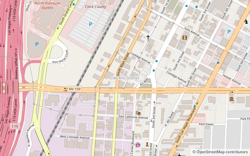 18b The Las Vegas Arts District location map