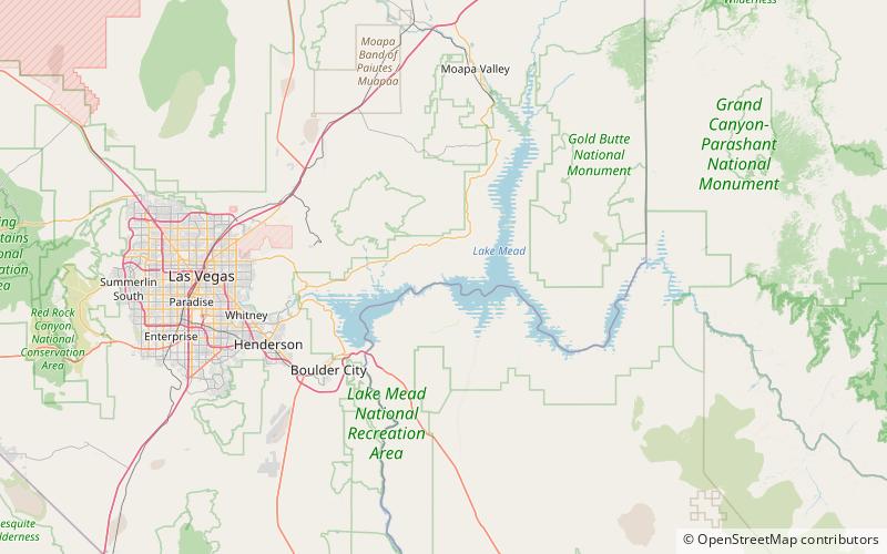 boulder wash cove lake mead national recreation area location map