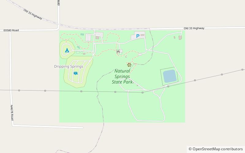 Natural Falls State Park location map